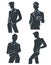 Vector collection of men silhouettes