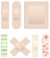 Vector collection of plasters