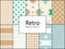 Vector collection of retro patterns. 10 different vintage tiling seamless patterns