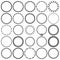 Vector Collection of Round Decorative Border Frames with Clear Background.