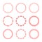 Vector collection of simple romantic round frames