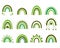Vector collection for St. Patrick\\\'s Day decoration with rainbows. Perfect for clothing prints, decorations, stickers