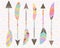 Vector Collection of Stylized Tribal Feather Arrows