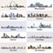 Vector collection of United States city skylines