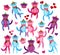 Vector Collection of Valentine\'s Day Themed Sock Monkeys