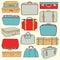 Vector Collection of vintage suitcases