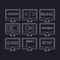 Vector collection of web development icons - html