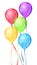 Vector color birthday party balloons