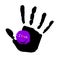 Vector color hand handprint human print symbol