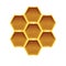 Vector color illustration of a honeycomb isolated from white background.