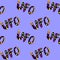 Vector color seamless pattern with the word UFO. Background and texture on the theme of space, UFOlogy, flying saucers, conspiracy