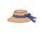 Vector colored beach straw woman hat