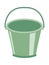 Vector, colored illustration of plastic bucket