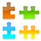 Vector Colored Puzzle Pieces