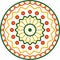 Vector colored round ancient persian ornament.