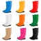 Vector colored rubber boots
