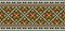 Vector colored seamless Ukrainian national ornament, embroidery. Endless ethnic floral border, Slavic peoples frame.