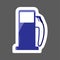 Vector colored sticker icon of a gas station, gasoline, petrol,