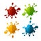 Vector colorful blot set