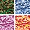 vector colorful camouflage patterns