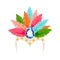 Vector colorful carnival head dress