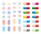 Vector colorful collection of pills