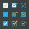 Vector colorful confirm icons set