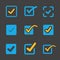 Vector colorful confirm icons set