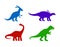 Vector colorful dinosaur cartoon