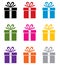 vector colorful gift box symbols