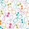 Vector colorful glasses accessories seamless pattern. Great for eyewear themed fabric, wallpaper, packaging.