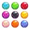 Vector colorful glassy magic balls set