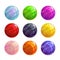 Vector colorful glassy magic balls set