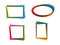 Vector of colorful gradient frames