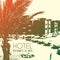 Vector colorful illustration of realistic hotel view