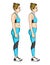 Vector colorful illustration of woman`s body transformation.