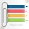 Vector colorful infographic template with paperclip and ribbons.