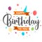 Vector colorful letter happy birthday to you concept design