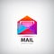 Vector colorful mail logo, icon