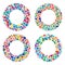 Vector colorful mosaic round patterns