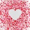 Vector colorful pink heart confetti frame design