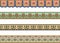 Vector colorful set of seamless Chinese borders