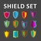 Vector Colorful Shields Set