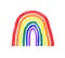 Vector Colorful Simple Rainbow Icon, emblem or logo. Symbol of Pride month, LGBTQ concept, equality and love concept