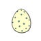 Vector colorful spotted easter egg. Holiday illustration, clip art in hand drawn flat style