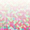 Vector Colorful Squares with Halftone Effect for Geometric Pattern Background