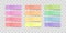 Vector colorful sticky notes, stickers with shadows isolated on a transparent background. Multicolor paper adhesive tape