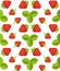 Vector colorful strawberry seamless summer pattern