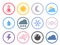 Vector colorful weather button icons