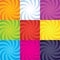Vector colour-burst spiral swirl collection
